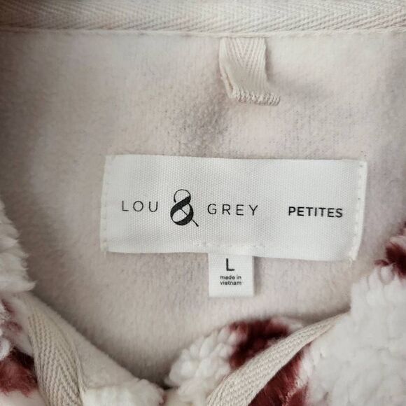 Lou & Grey Fair Isle Cozy Up Sherpa Jacket Size Large - Picture 14 of 14